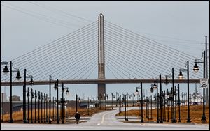 The Veterans' Glass City Skyway bridge.