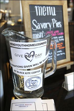Black Kite Coffee on Collingwood Boulevard in the Old West End has a donation jar for the Promise House Project. It focuses on helping homeless LGBTQ youth.