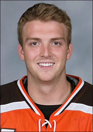 Bowling Green State University defenseman Alec Rauhauser was named the WCHA defenseman of the year Tuesday.