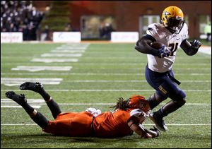 Shakif Seymour leads a deep and talented group of running backs for Toledo in 2018. The Rockets start spring practice on March 19. 