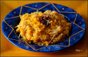 Squash Risotto with Caramelized Shallots.