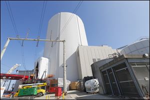 The Shield Building where the steam generator goes for installation and containment at the Davis-Besse Nuclear Power Station in 2014.