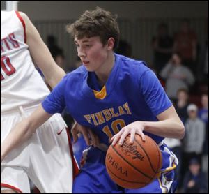 Findlay's Ryan Roth, shown in a game last season, scored 30 points in a win over Lima Senior Friday.