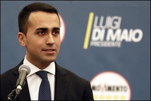 The anti-establishment 5-Stars Movement, led by Luigi Di Maio (pictured), was the highest vote-getter of any single party in Italy's recent election. The results confirmed the defeat of the two main political forces that have dominated Italian politics for decades — Forza Italia and the center-left Democrats. 